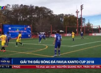 VTV1 đưa tin về giải bóng đá FAVIJA KANTO CUP 2018