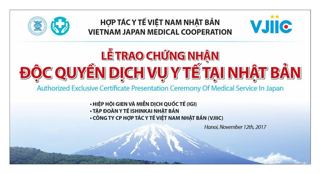 LỄ ĐÓN NHẬN ĐỘC QUYỀN DỊCH VỤ Y TẾ TẠI NHẬT BẢN