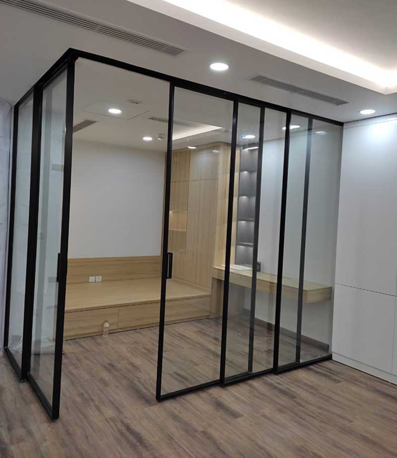 Mẫu cửa nhôm Slim 6 cánh